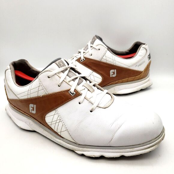 FootJoy Pro SL Carbon Golf Shoes Men\'s 11.5 White Brown Leather Crocodile main image 9